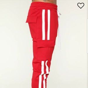 Fashion Nova red track pants (New in bag)